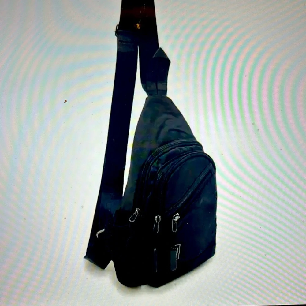 Unisex Black Crossbody Sling Bag by WestEnd